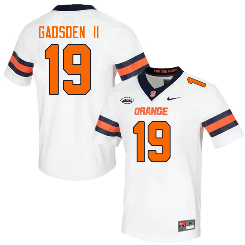 Syracuse Orange #19 Oronde Gadsden II College Football Jerseys Stitched-White